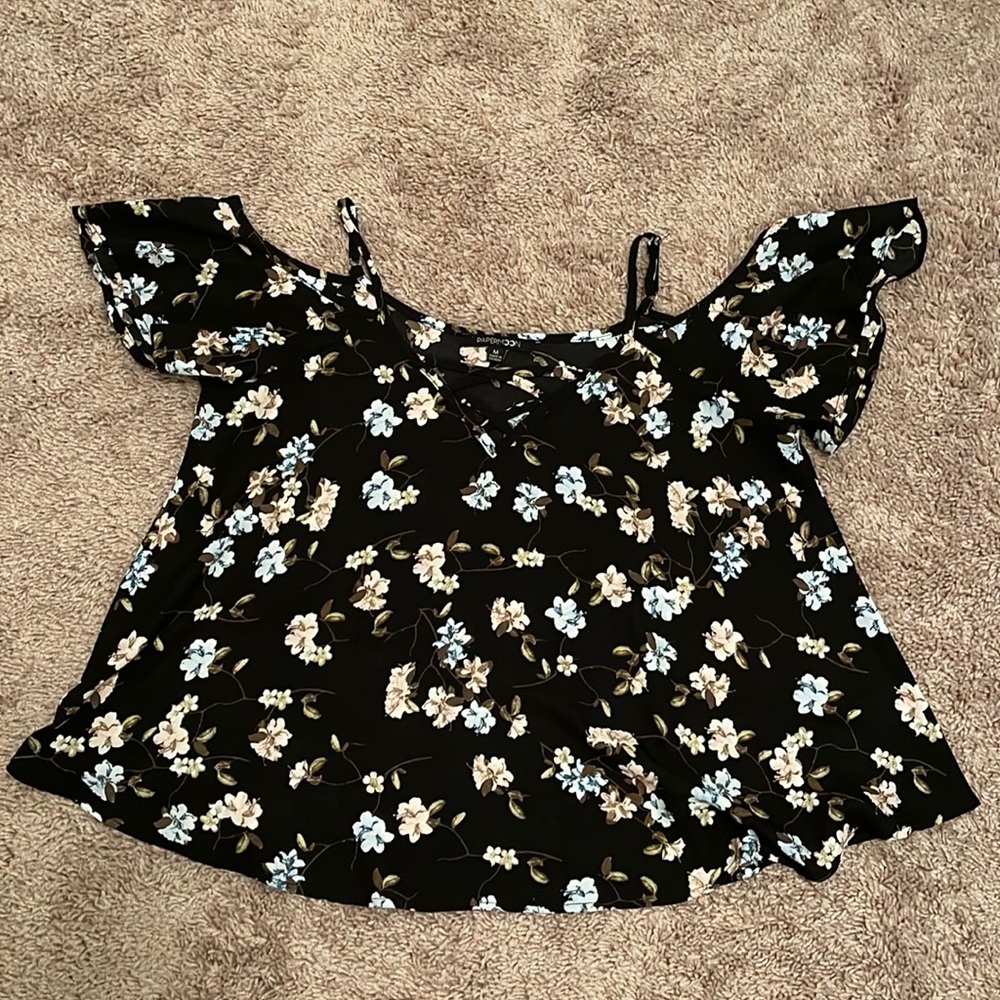 Floral off shoulder blouse